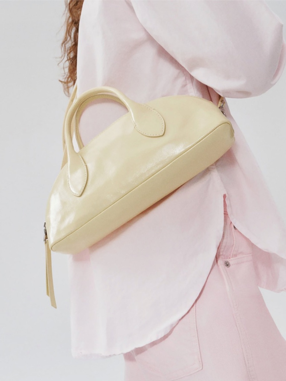 New • Madewell Dome Crossbody Satchel Bag in Patent Leather